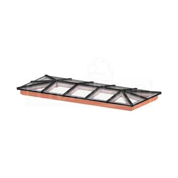 Lichtstraat schilddak 3738x1536mm (lxb) incl. gelaagd isolatieglas en profielen