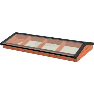 Lichtstraat zadeldak 2500mm, 1300mm diep incl. gelaagd isolatieglas en profielen