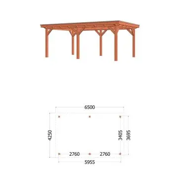 Buitenverblijf Florence 650x425x260 cm (bxdxh)