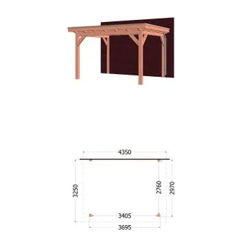 Aanbouwveranda Lucca 435x325x260 cm (bxdxh) - Trendhout