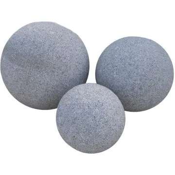 Natuursteen Decoratie Bollen Asian White (set á 3 bollen - Ø 25, 35 en 45 cm) Gebouchardeerd productfoto