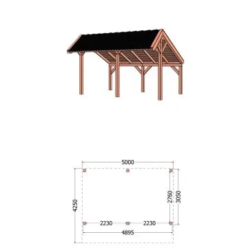 Kapschuur de Heerd 500x425x335 cm (bxdxh)