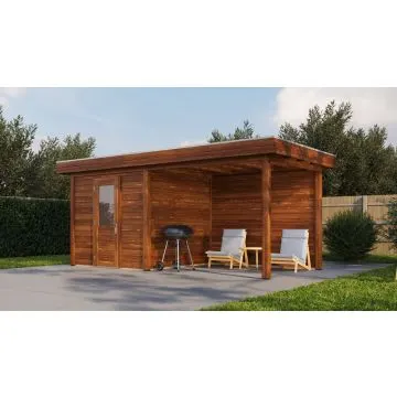 Kapschuur de Hoeve XL 635x440x375 cm (bxdxh) - tekening met afmetingen