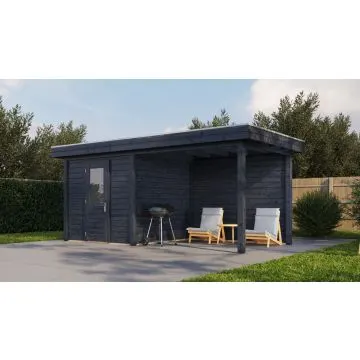 Kapschuur de Hoeve XL 635x440x375 cm (bxdxh) - tekening met afmetingen