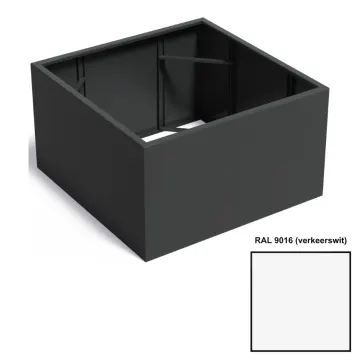 Adezz CARREZ Verkeerswitte (Aluminium) Plantenbak 140x140x80 cm zonder bodem