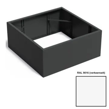 Adezz CARREZ Verkeerswitte (Aluminium) Plantenbak 140x140x60 cm zonder bodem