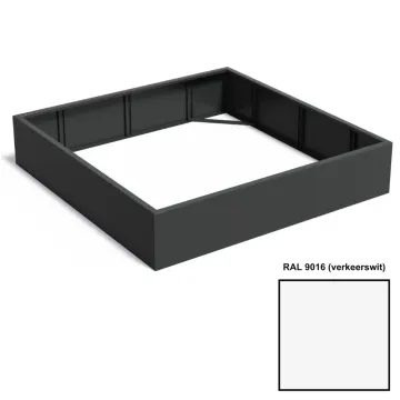 Adezz CARREZ Verkeerswitte (Aluminium) Plantenbak 200x200x40 cm zonder bodem