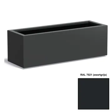 Adezz CARREZ Zwartgrijze (Aluminium) Plantenbak 120x40x40 cm