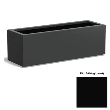 Adezz CARREZ Gitzwarte (Aluminium) Plantenbak 120x40x40 cm