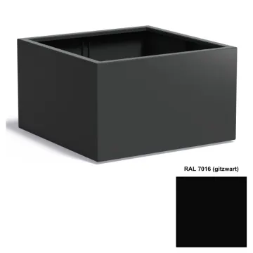 Adezz CARREZ Gitzwarte (Aluminium) Plantenbak 100x100x80 cm