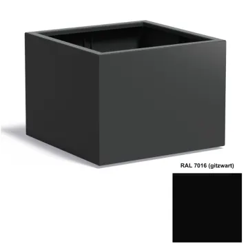 Adezz CARREZ Gitzwarte (Aluminium) Plantenbak 80x80x60 cm