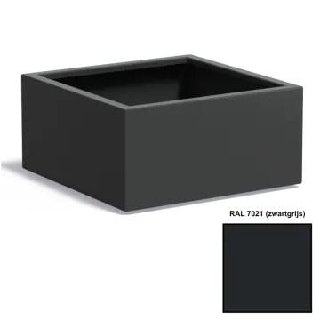 Adezz CARREZ Zwartgrijze (Aluminium) Plantenbak 80x80x40 cm
