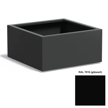 Adezz CARREZ Gitzwarte (Aluminium) Plantenbak 80x80x40 cm