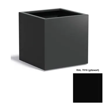Adezz CARREZ Gitzwarte (Aluminium) Plantenbak 70x70x70 cm