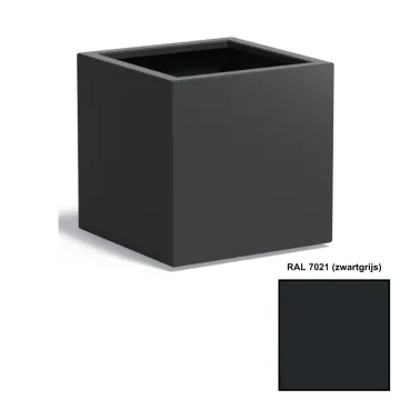 Adezz CARREZ Zwartgrijze (Aluminium) Plantenbak 60x60x60 cm