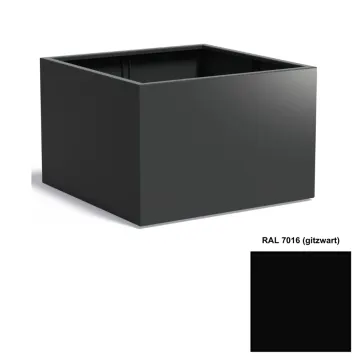 Adezz CARREZ Gitzwarte (Aluminium) Plantenbak 120x120x80 cm
