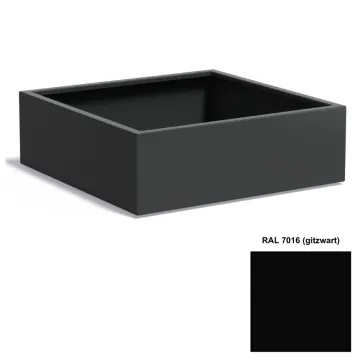 Adezz CARREZ Gitzwarte (Aluminium) Plantenbak 120x120x40 cm
