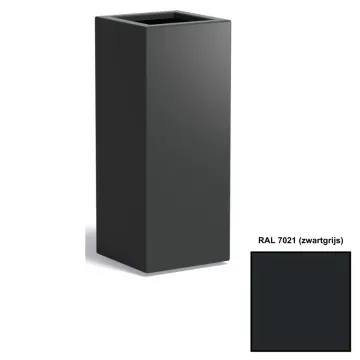 Adezz CARREZ Zwartgrijze (Aluminium) Plantenbak 40x40x100 cm