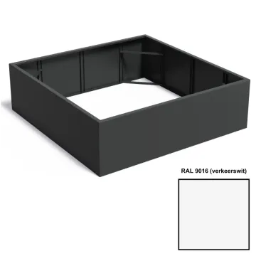 Adezz CARREZ Verkeerswitte (Aluminium) Plantenbak 200x200x60 cm zonder bodem