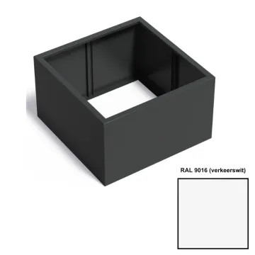Adezz CARREZ Verkeerswitte (Aluminium) Plantenbak 100x100x60 cm zonder bodem