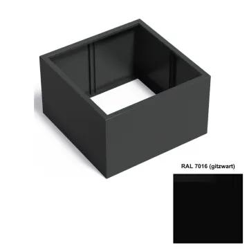 Adezz CARREZ Gitzwarte (Aluminium) Plantenbak 100x100x40 cm zonder bodem