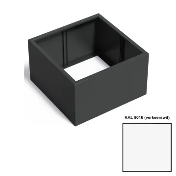 Adezz CARREZ Verkeerswitte (Aluminium) Plantenbak 100x100x40 cm zonder bodem