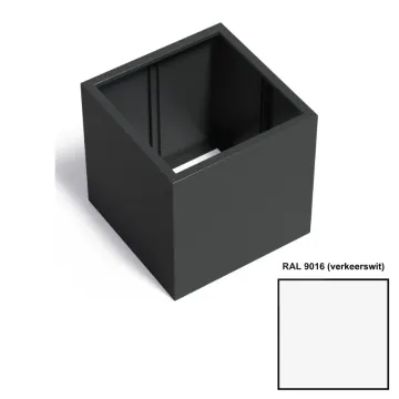 Adezz CARREZ Verkeerswitte (Aluminium) Plantenbak 80x80x80 cm zonder bodem