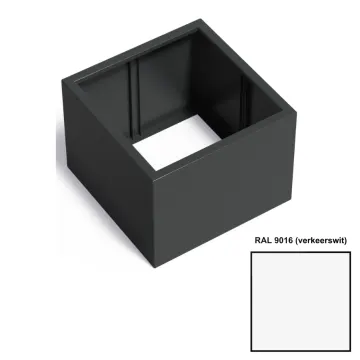 Adezz CARREZ Verkeerswitte (Aluminium) Plantenbak 80x80x60 cm zonder bodem