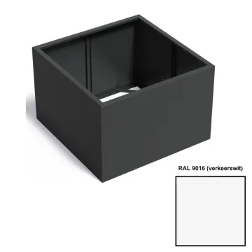 Adezz CARREZ Verkeerswitte (Aluminium) Plantenbak 120x120x80 cm zonder bodem