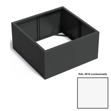 Adezz CARREZ Verkeerswitte (Aluminium) Plantenbak 120x120x60 cm zonder bodem