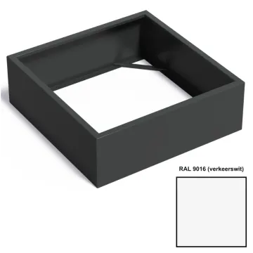 Adezz CARREZ Verkeerswitte (Aluminium) Plantenbak 120x120x40 cm zonder bodem