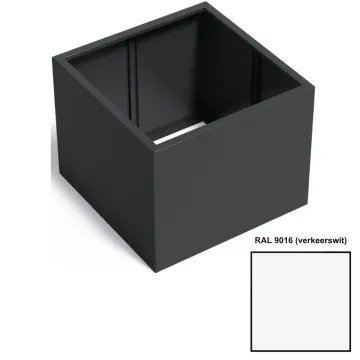 Adezz CARREZ Verkeerswitte (Aluminium) Plantenbak 100x100x80 cm zonder bodem