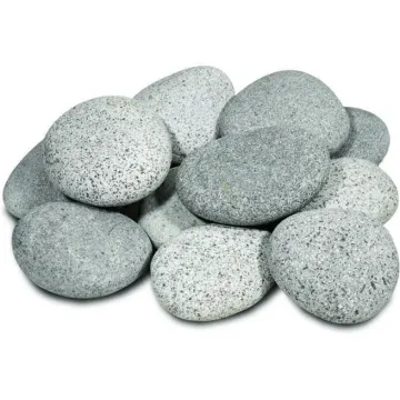 Lichtgrijze Beach Pebbles 3-6 cm van Michel Oprey in een Big Bag van 500 kg voor tuin decoratie.