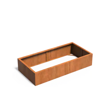 Adezz CARREZ Cortenstalen Plantenbak 200x100x40 cm zonder bodem