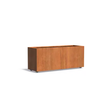 Adezz CARREZ Cortenstalen Plantenbak 150x50x60 cm met wielen