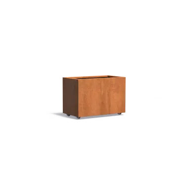 Adezz CARREZ Cortenstalen Plantenbak 90x50x60 cm met wielen