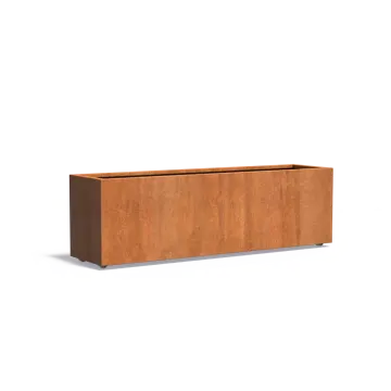Adezz CARREZ Cortenstalen Plantenbak 200x50x60 cm met wielen