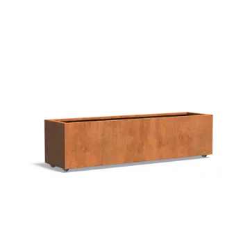 Adezz CARREZ Cortenstalen Plantenbak 200x50x50 cm met wielen