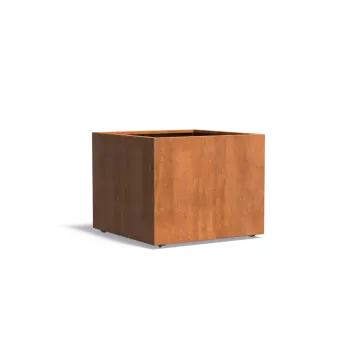 Adezz CARREZ Cortenstalen Plantenbak 100x100x80 cm met wielen