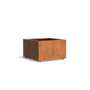 Adezz CARREZ Cortenstalen Plantenbak 100x100x60 cm met wielen
