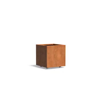Adezz CARREZ Cortenstalen Plantenbak 60x60x60 cm met wielen