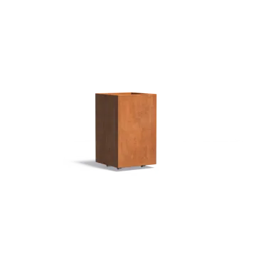 Adezz CARREZ Cortenstalen Plantenbak 50x50x80 cm met wielen