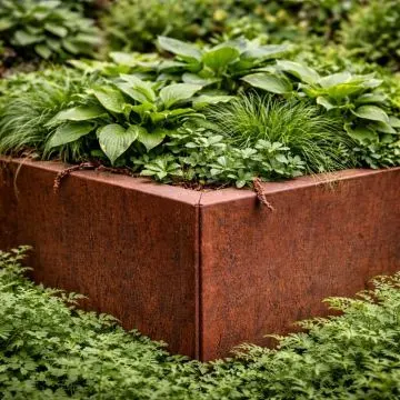 Cortenstaal Plantenbak Modulair 120x120x40 cm
