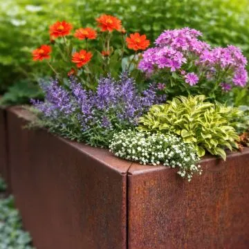 Cortenstaal Plantenbak Modulair 120x40x40 cm