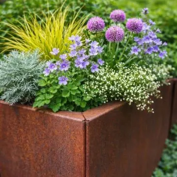 Cortenstaal Plantenbak Modulair 80x80x60 cm