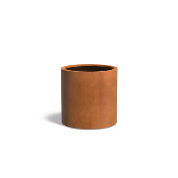 Adezz CIRCUM Cortenstalen Plantenbak Ø 80x80 cm met wielen