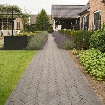 Dikformaat getrommeld 6 cm Carbona Antica (zwart)