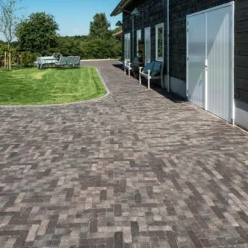 Dikformaat getrommeld 6 cm Modena Antica (zwart-bruin)