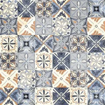 GeoCeramica® topplaat 60x60x1 DueDecora Multicolor