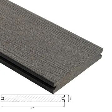 Fiberdeck Harmony Vlonderplank 22,5x210 mm - Lengte 390 cm - Ocean Grey (massief)